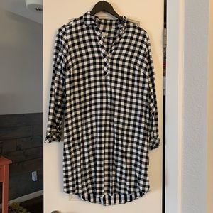 J. Jill Black Buffalo Check Shirt dress